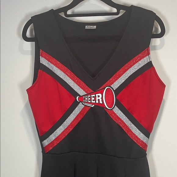 Spirit Black and Red Cheerleader Mini Dress - Picture 5 of 11